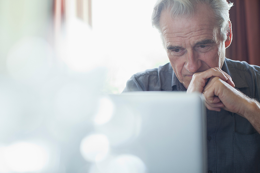 Man-at-computer